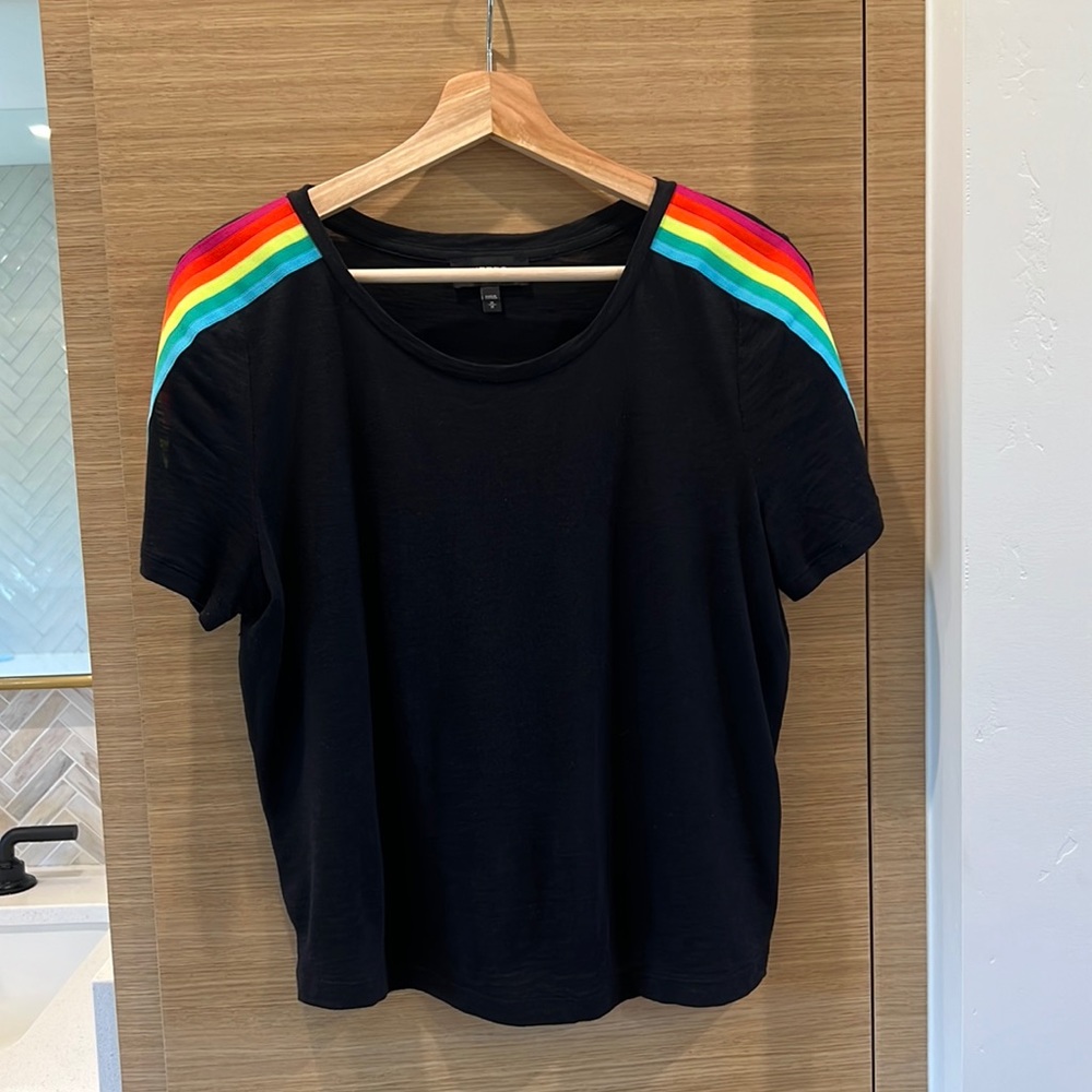 Express Love Unites Shoulder Stripe Tee | Size Medium